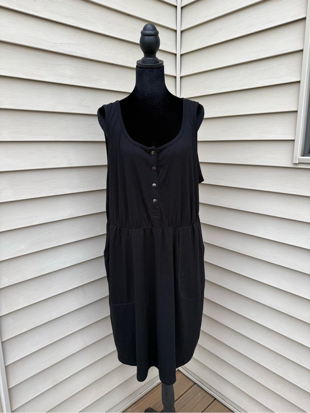 torrid Black Sleeveless Button-Front Mini Dress